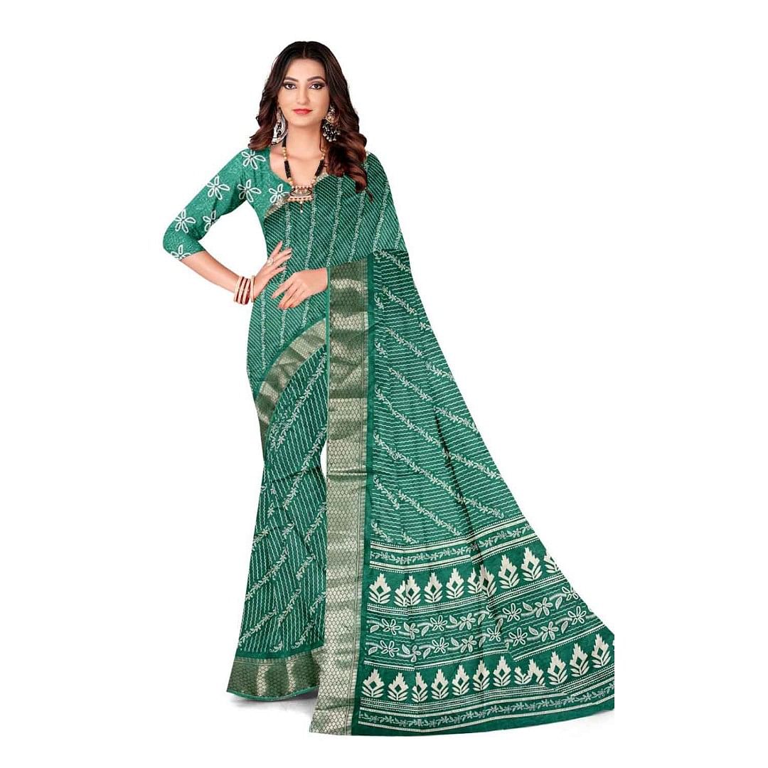 Authenzaa Women Saree ASWS124 Rama 