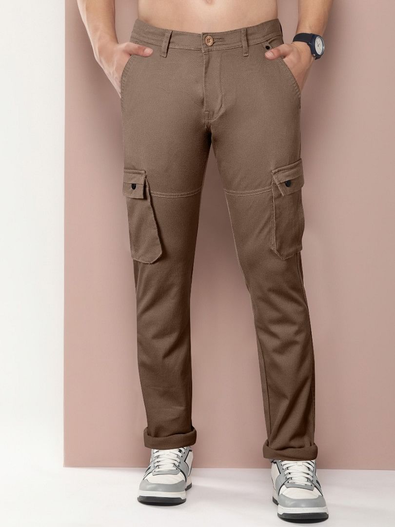 Authenzaa Men Cargo Pant 4SCP022 Light Brown 
