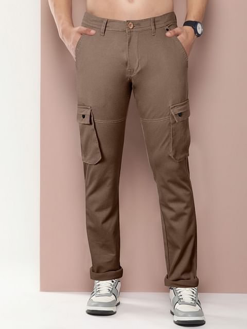 Authenzaa Men Cargo Pant 4SCP022 Light Brown 