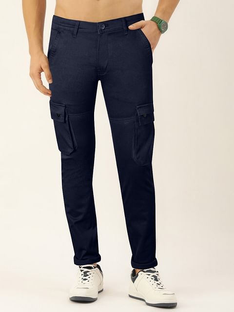 Authenzaa Men Cargo Pant 4SCP024 Navy Blue 
