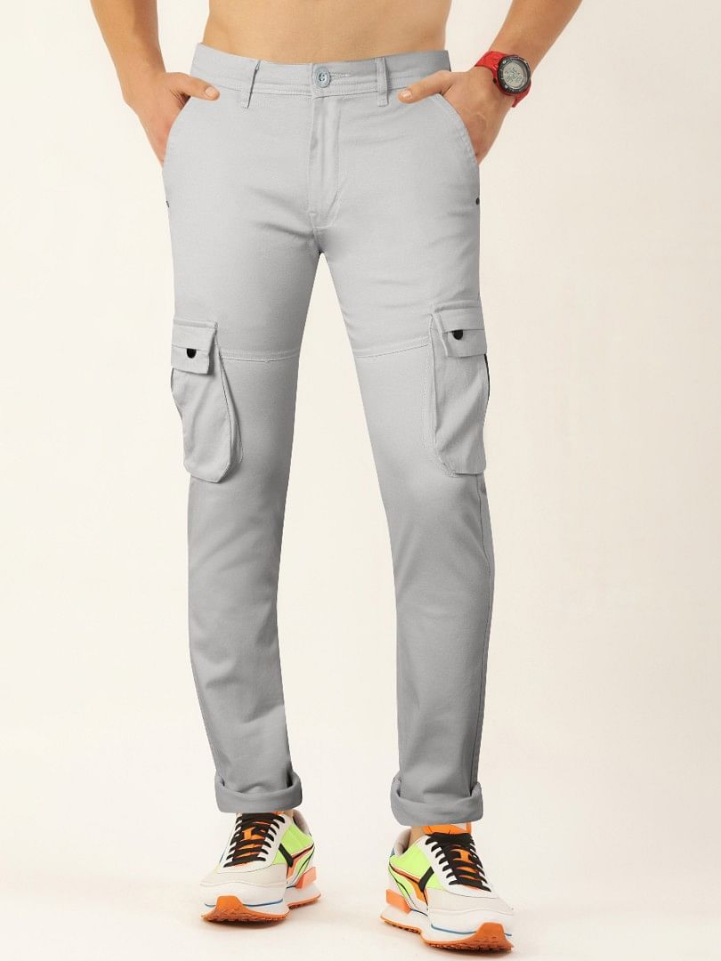 Authenzaa Men Cargo Pant 4SCP019 Light Grey 