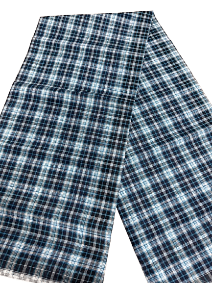Authenzaa Men Checks Lungi BMCL005 Navy Blue 