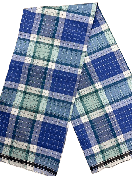Authenzaa Men Checks Lungi BMCL005 Royal Blue 