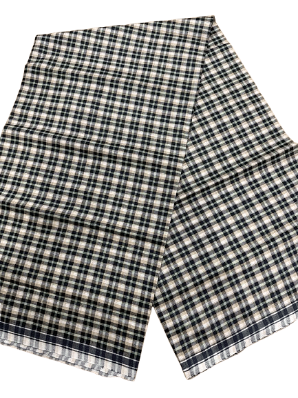 Authenzaa Men Checks Lungi BMCL005 Black Pista 