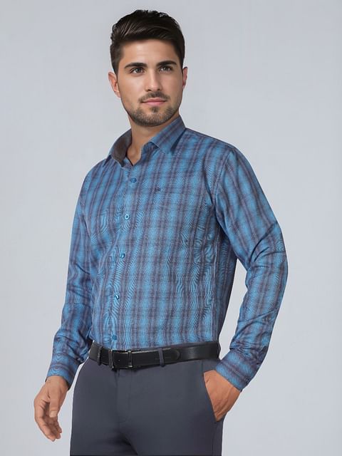Authenzaa Men Slim Fit Formal Shirt  ASFS013 MULTI 2