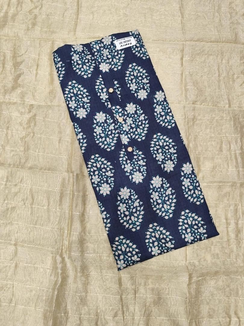 Authenzaa Women Kurti Dress Material LBDM026  Azure 