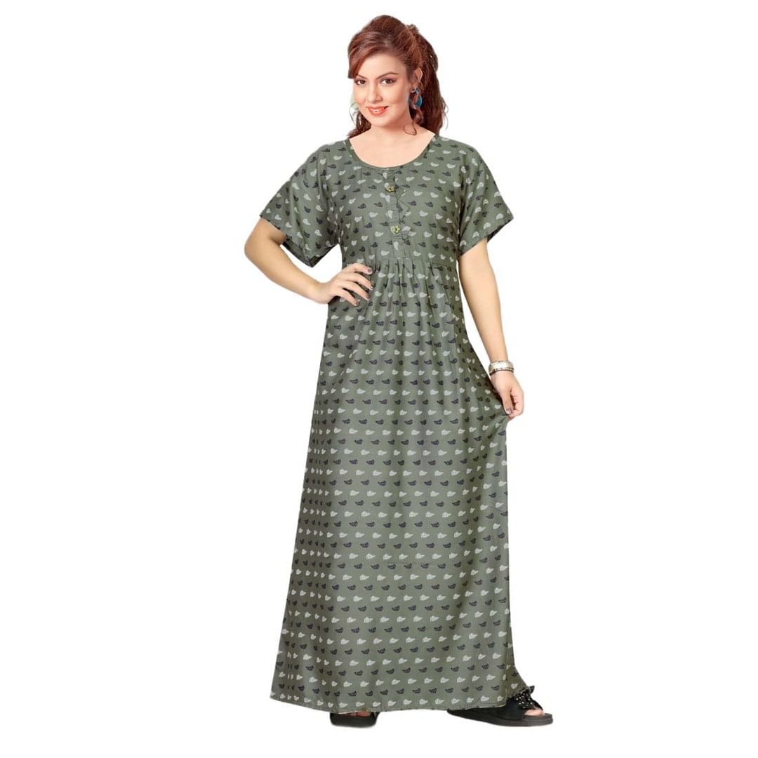 Authenzaa Women Nighty SMWN033 Grey 