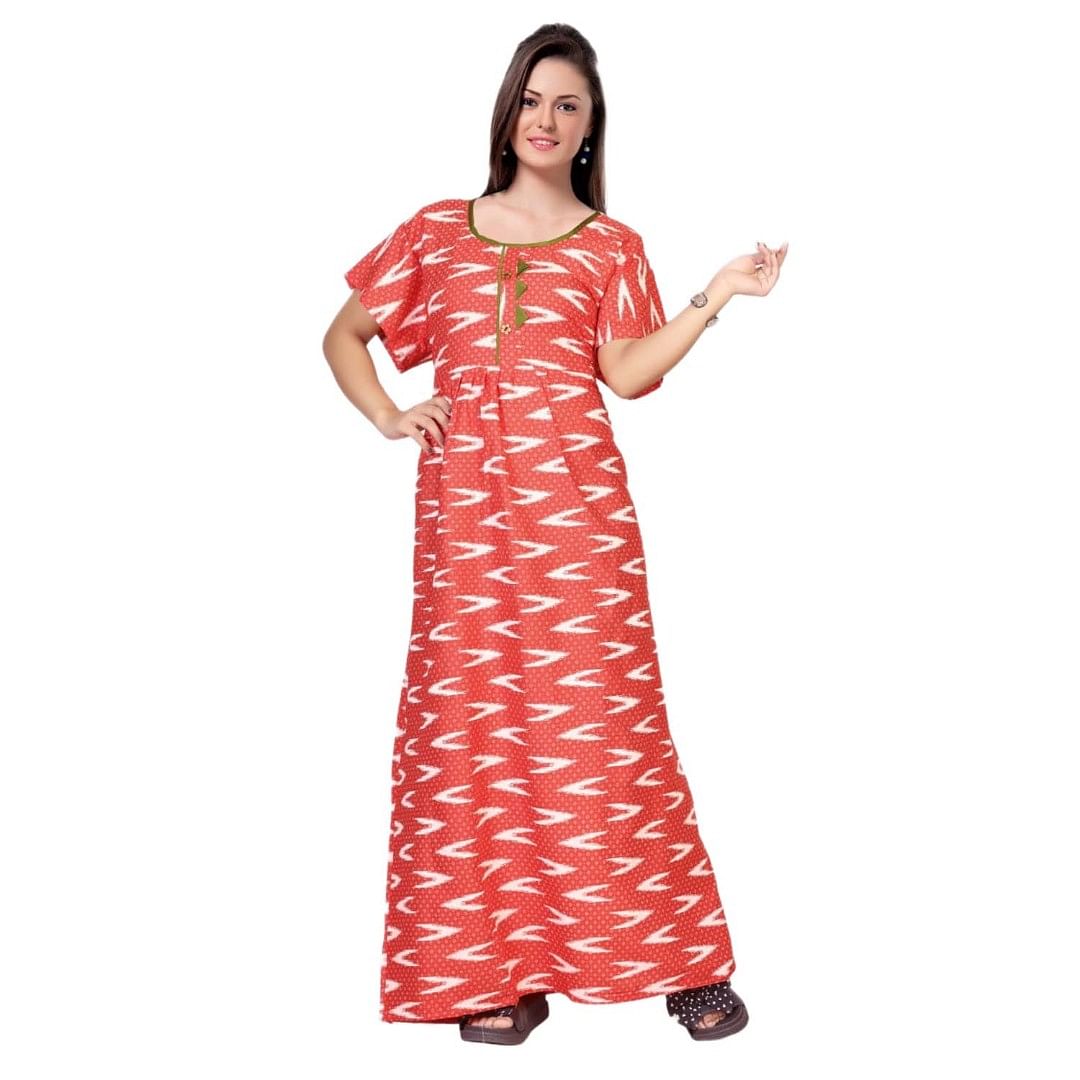 Authenzaa Women Nighty SMWN034 Coral 