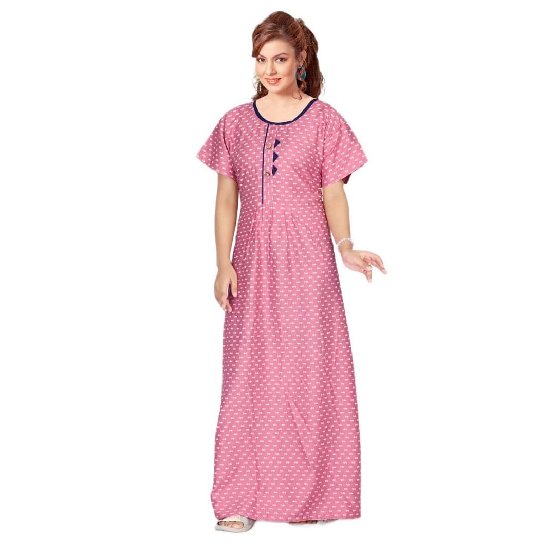 Authenzaa Women Nighty SMWN035 Pink 