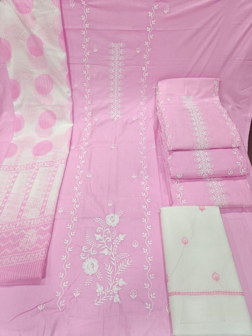 Authenzaa Women Kurti Dress Material GDWDM001 Pink 