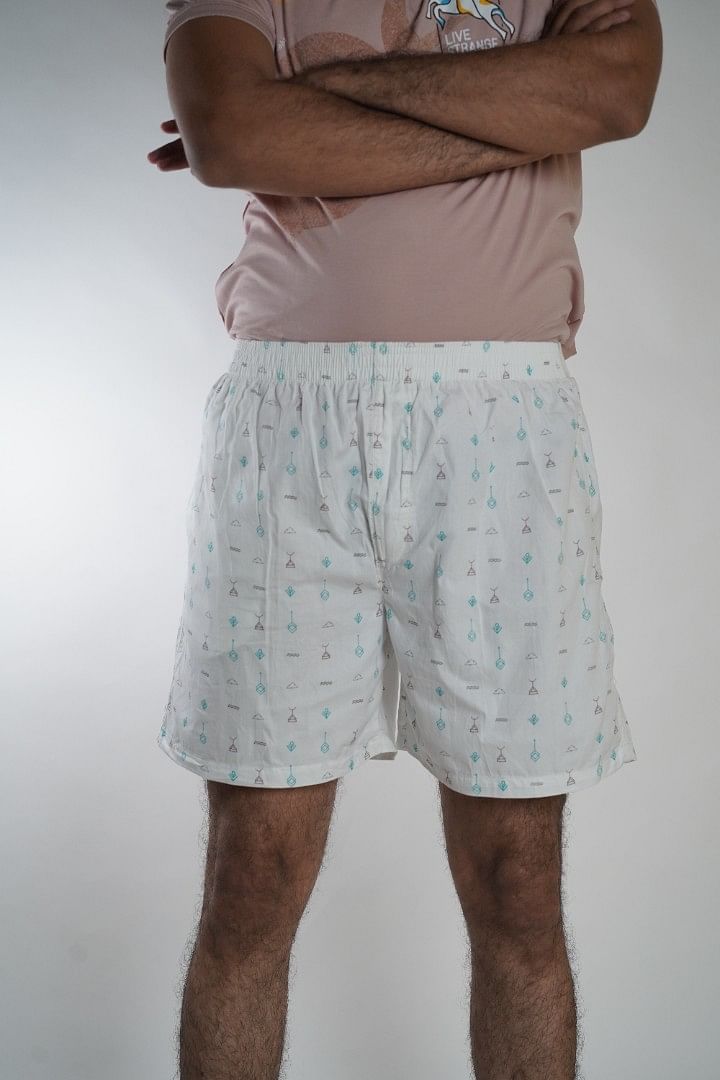 Authenzaa Men Boxer Sports SAMS003 White 