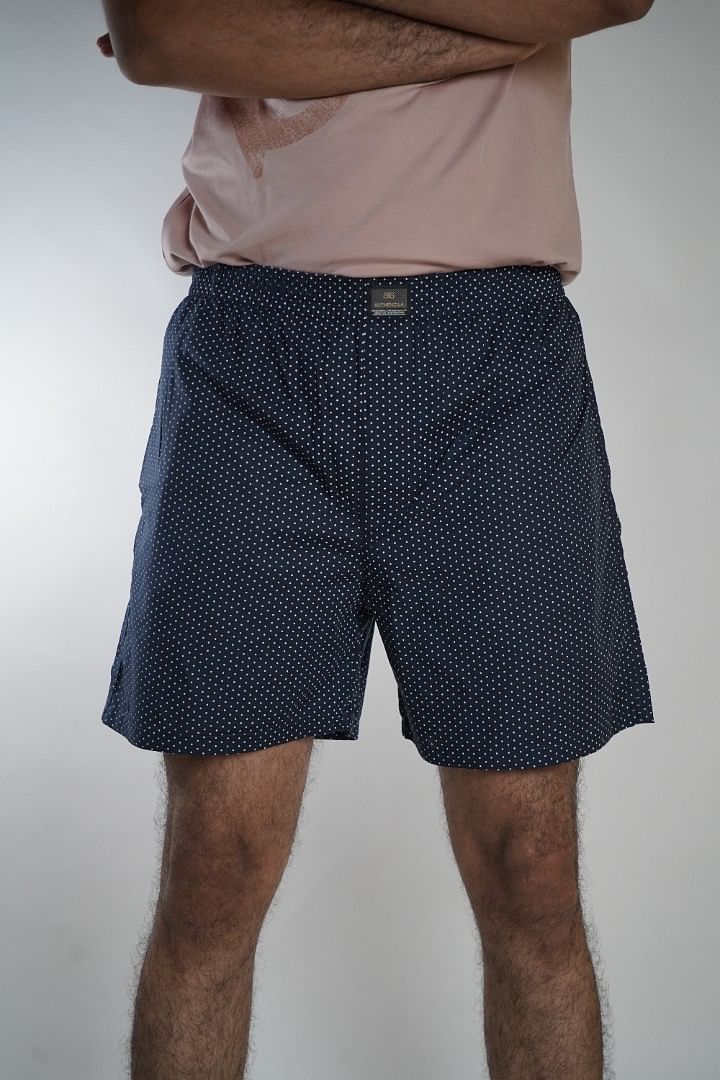 Authenzaa Men Boxer Sports SAMS011 Navy Blue 