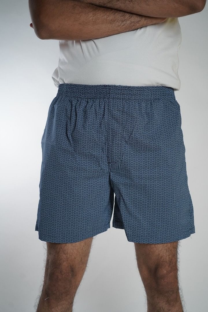 Authenzaa Men Boxer Sports SAMS008 Indigo Blue 