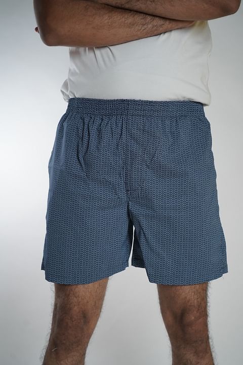 Authenzaa Men Boxer Sports SAMS008 Indigo Blue 