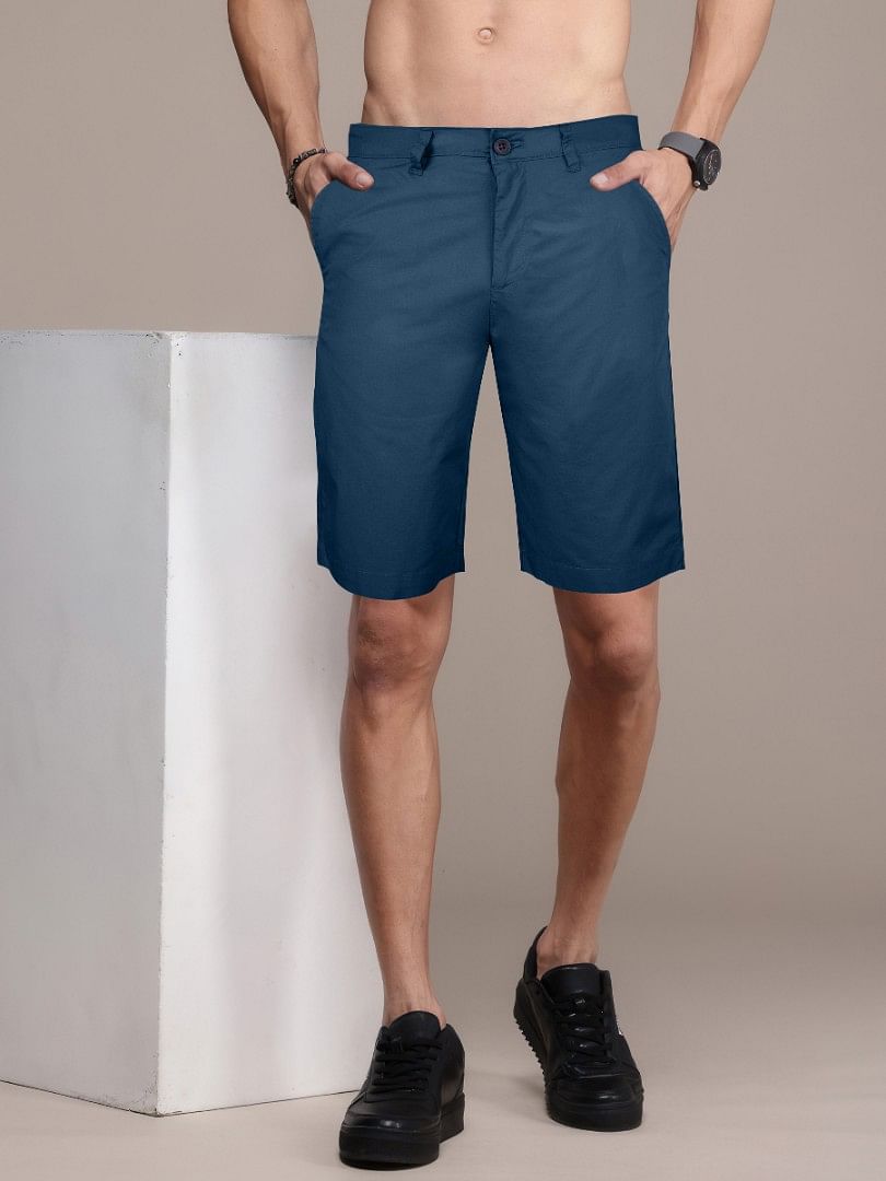 Authenzaa Men Shorts SFMS007 Aqua Blue 