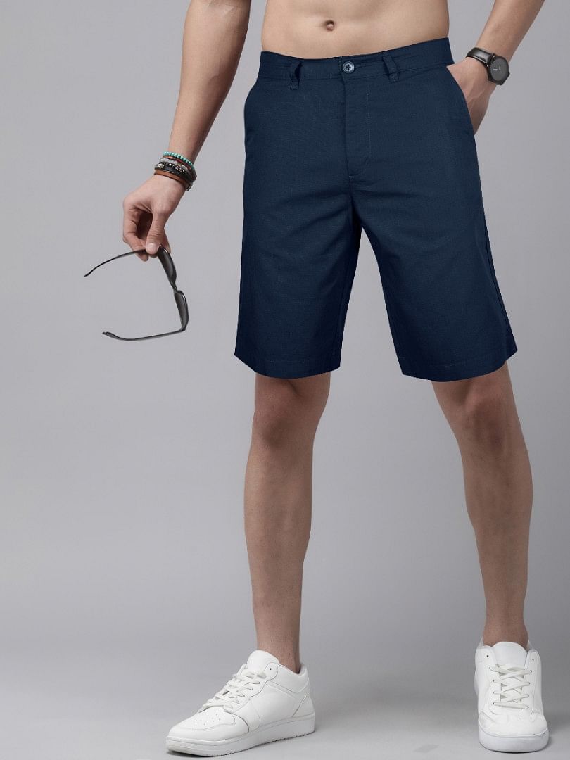 Authenzaa Men Shorts SFMS012 Navy Blue 