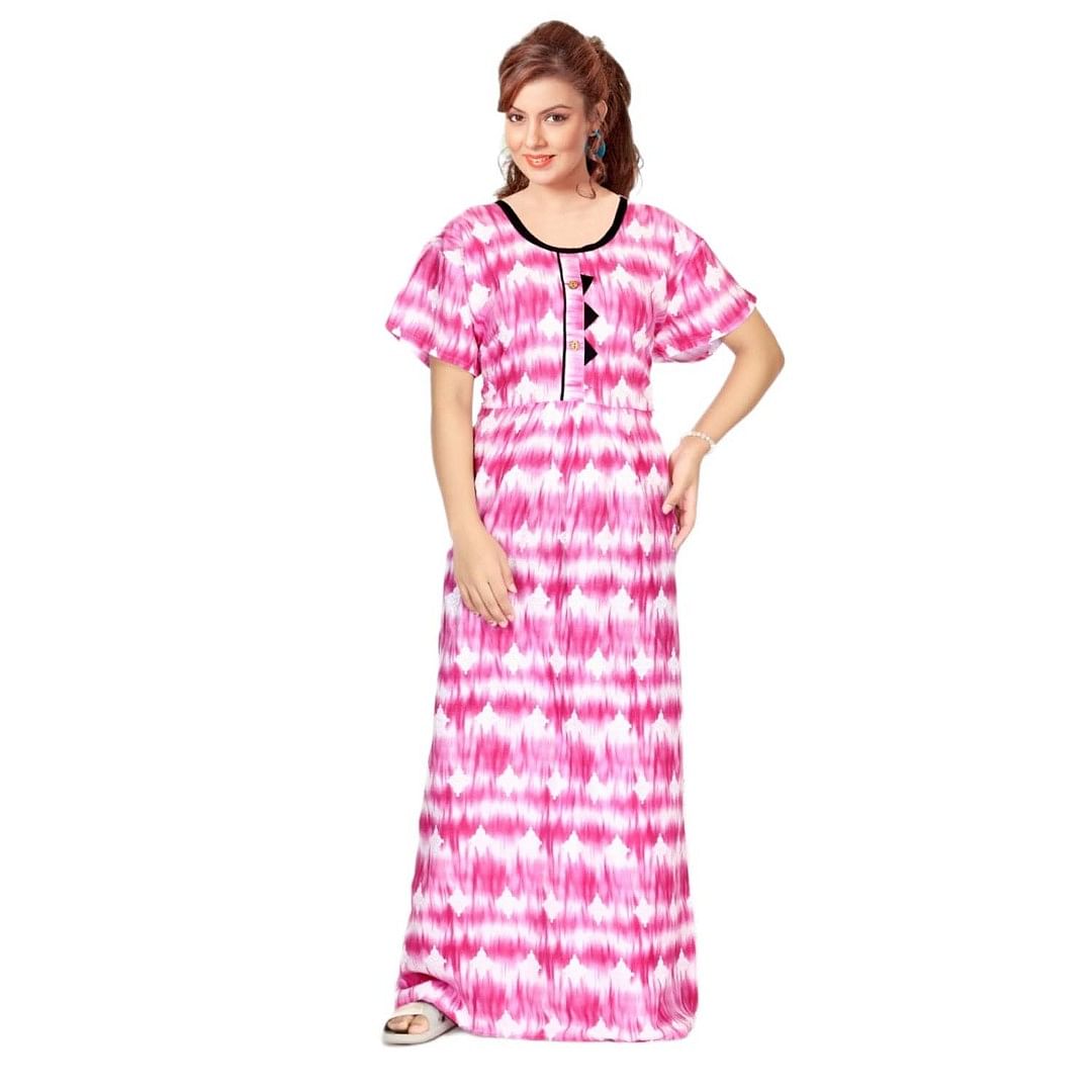 Authenzaa Women Nighty SMWN035 Light Pink 