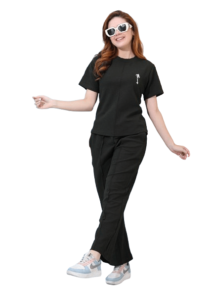 Authenzaa Women 2PC Nighty AC2N085 Dark Olive 