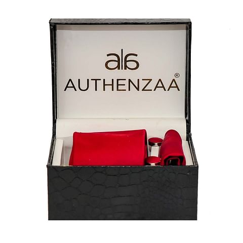 Authenzaa LEAGUE TIE & CUFFLINKS FR-LT2010, Red