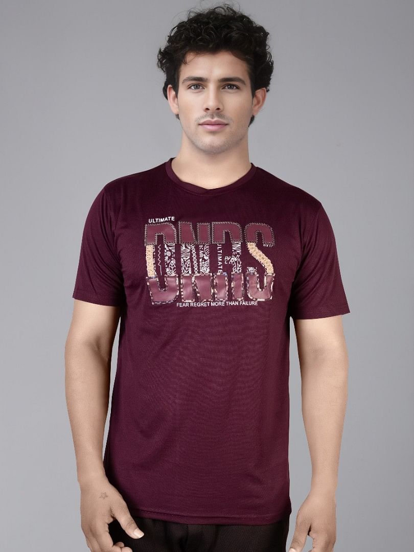 Authenzaa Round Neck T-Shirt GKRNT002 Wine 