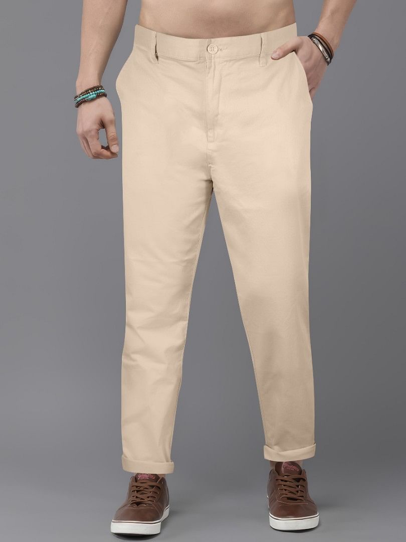 Authenzaa Men Casual Trouser SFCT004 Cream 