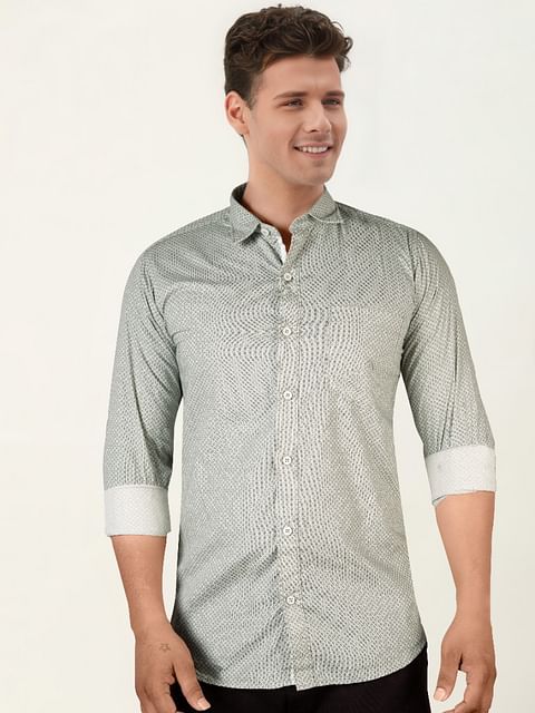 Authenzaa Men Casual Shirt SFCS145 Green 