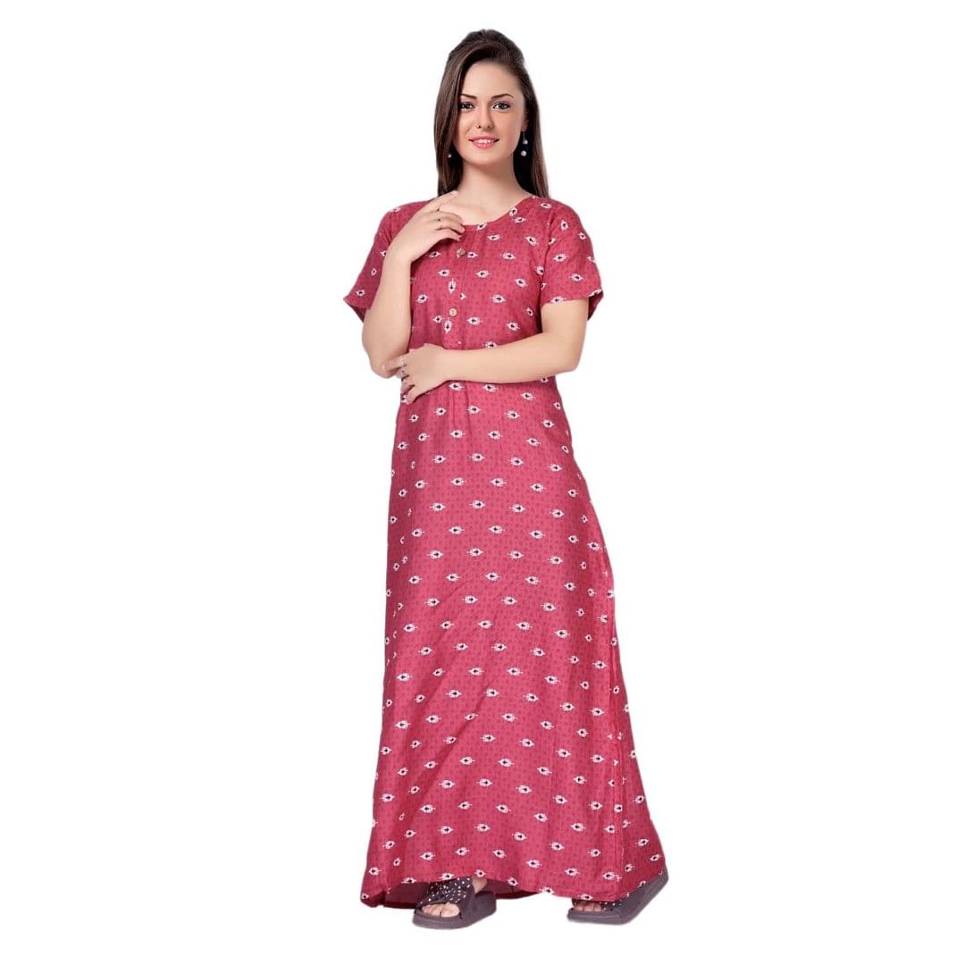 Authenzaa Women Nighty SMWN036 Pink 