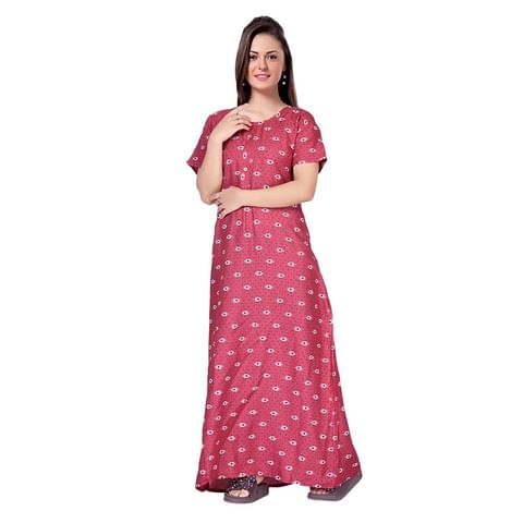 Authenzaa Women Nighty SMWN036 Pink 