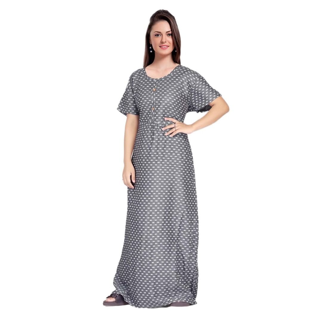 Authenzaa Women Nighty SMWN036 Grey 