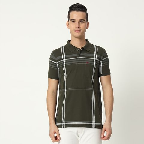 Authenzaa Men Polo T-Shirt GKPT023 Dark Green 
