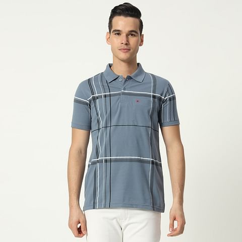 Authenzaa Men Polo T-Shirt GKPT022 Tea Blue 