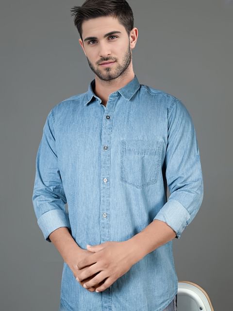 Authenzaa Men Casual Shirt SFCS188 Denim 