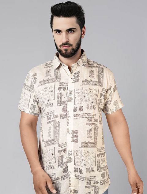 Authenzaa Men Casual Shirt SFCS183 Grey 