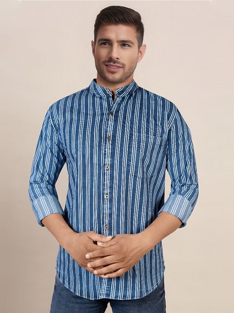 Authenzaa Men Casual Shirt SFCS176 Denim 