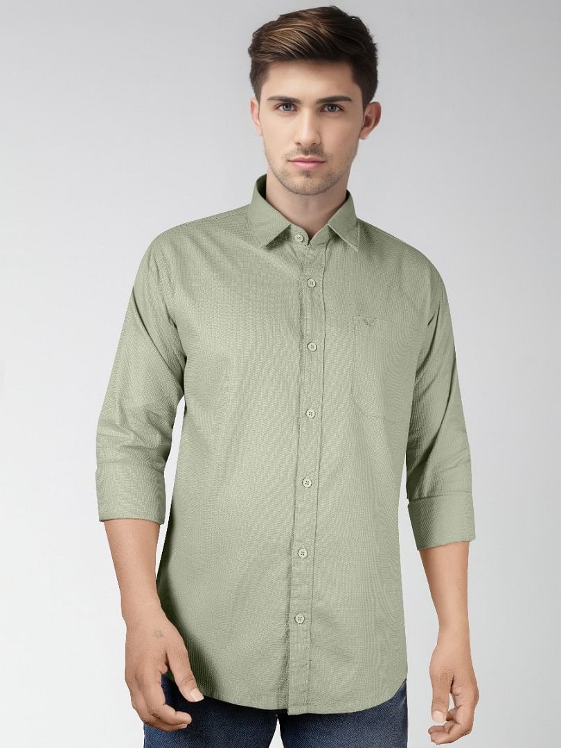 Authenzaa Men Casual Shirt SFCS187 Sage 