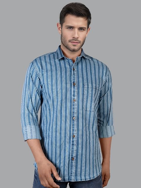 Authenzaa Men Casual Shirt SFCS179 Denim 