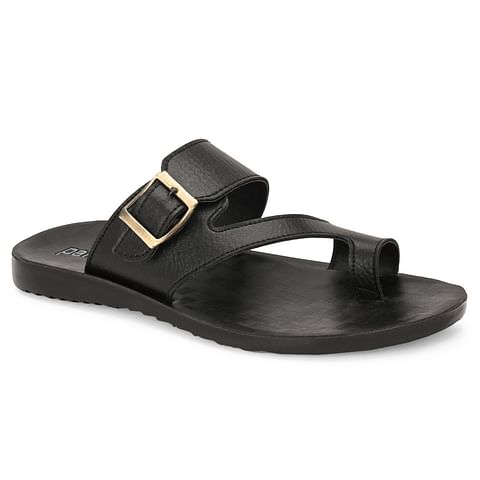 Pair-it Men Gripto PU Slipper 001 Black
