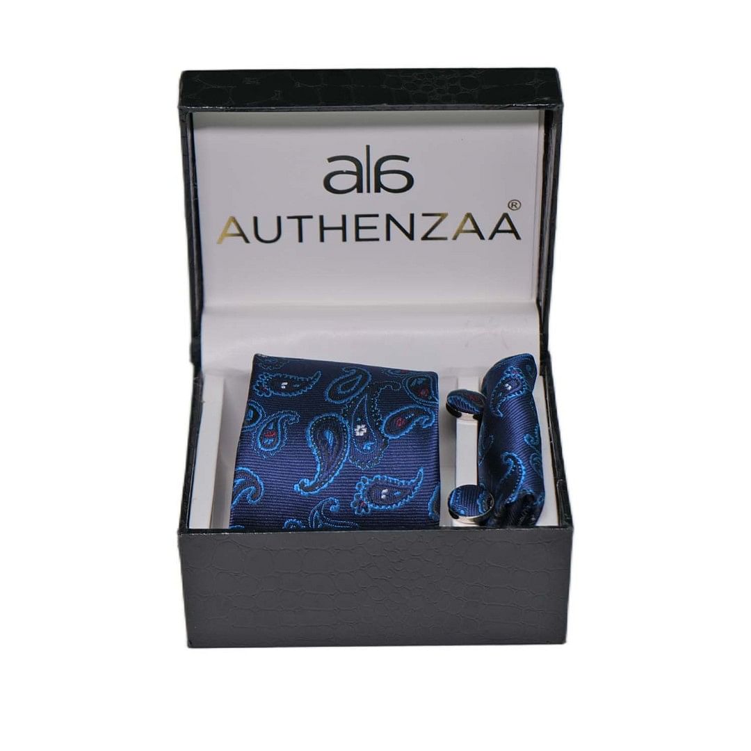Authenzaa League Tie & Cufflinks  FR-LT2011, Multi