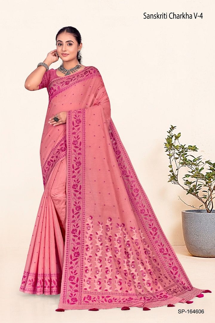 Authenzaa Women Saree YIWS034 Mid Rani 