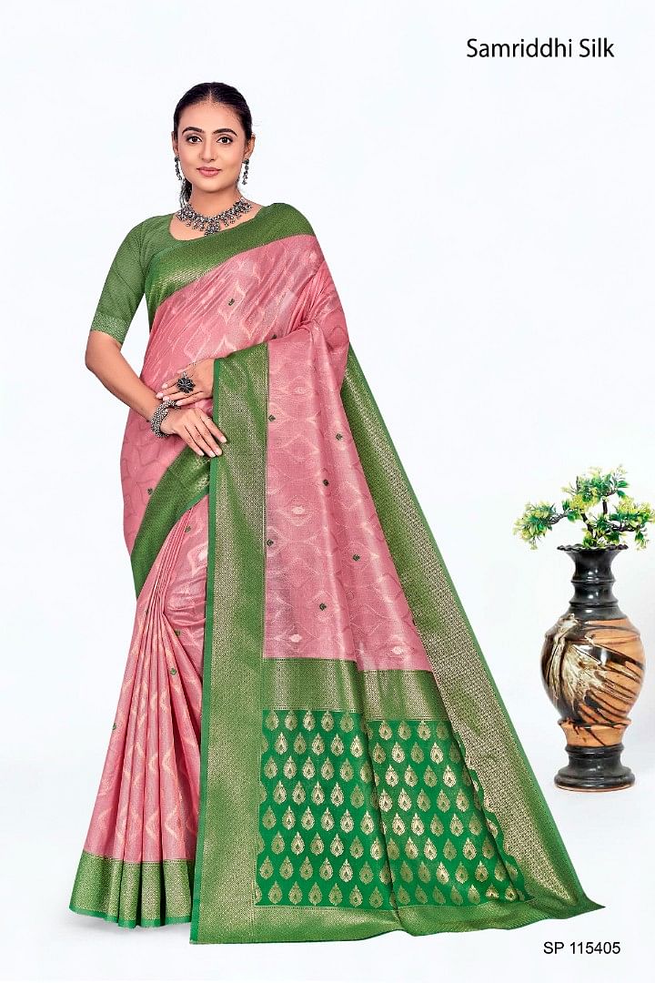 Authenzaa Women Saree YIWS038 Pink 