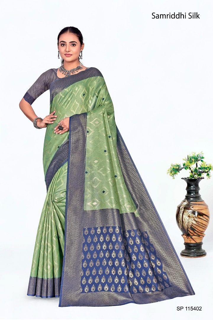 Authenzaa Women Saree YIWS038 Rama 