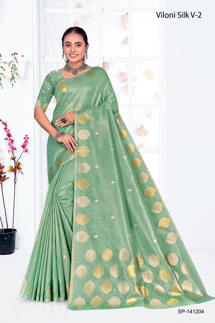 Authenzaa Women Saree YIWS039 Rama 
