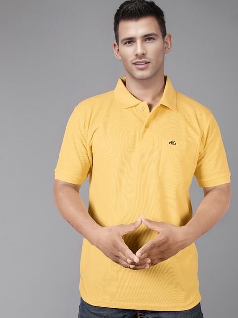 Authenzaa Men Polo T-Shirt SAVPT003 Yellow 