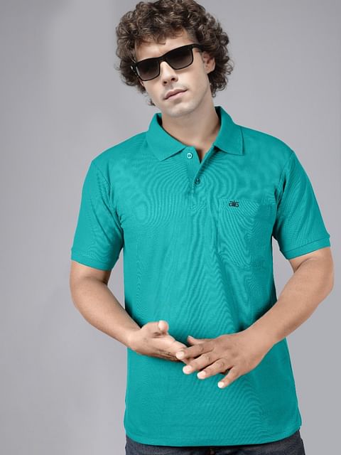 Authenzaa Men Polo T-Shirt SAVPT006 C.Green 