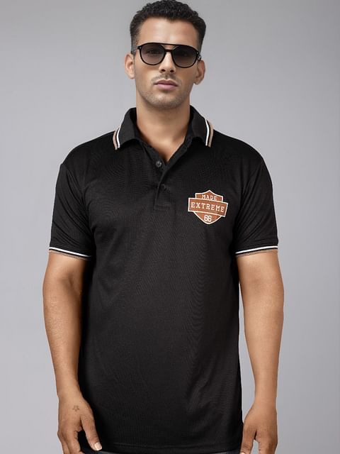 Authenzaa Men Polo T-Shirt SFPT037 Black 