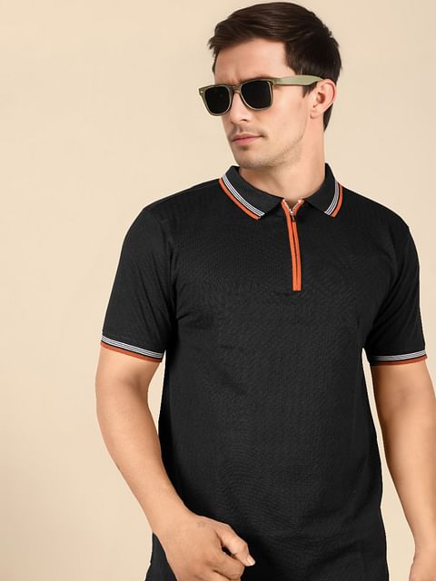 Authenzaa Men Polo T-Shirt SFPT033 Black 