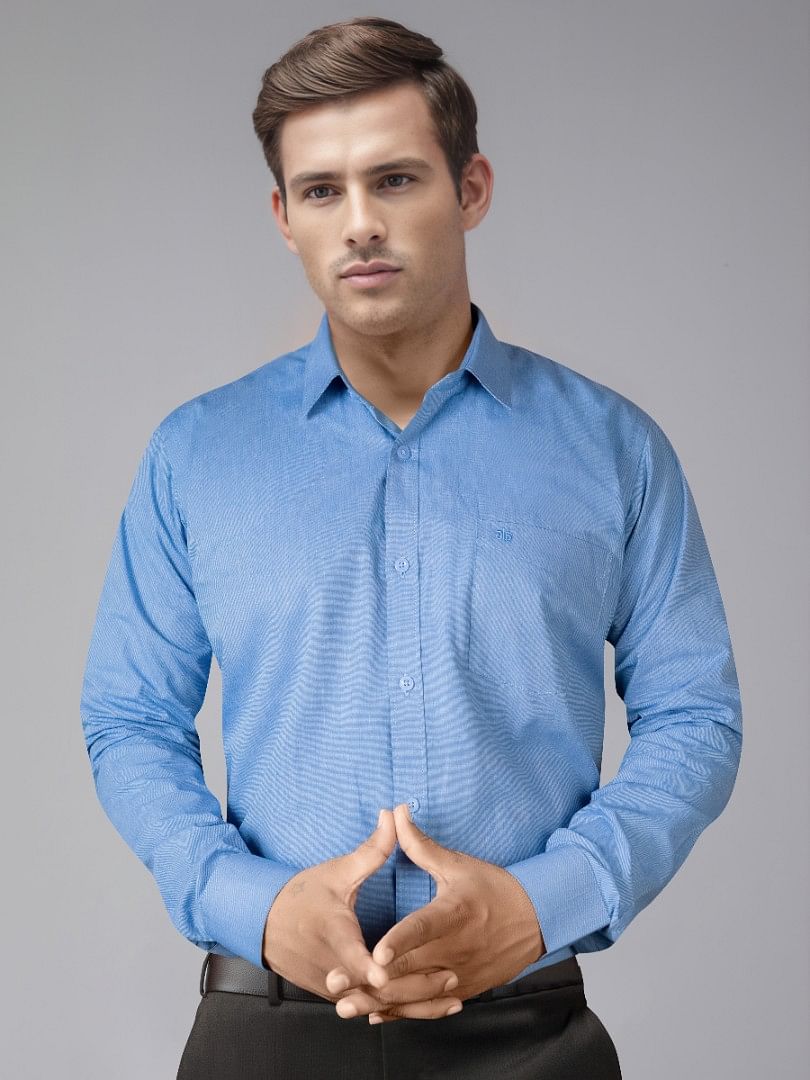 Authenzaa Men Formal Shirt ITFS023 Blue 