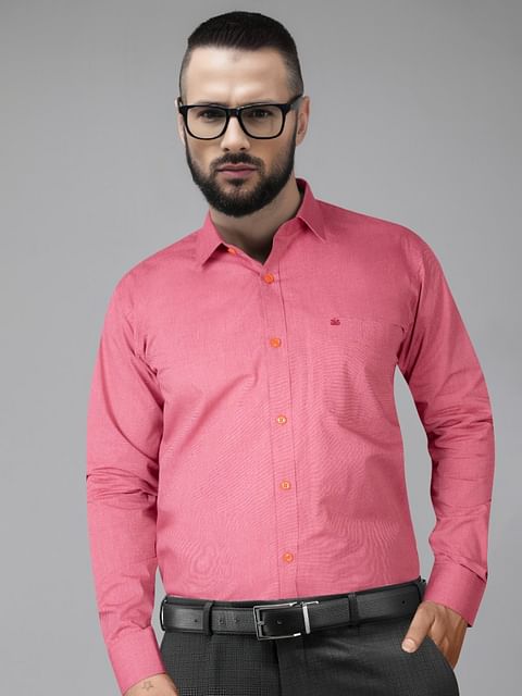 Authenzaa Men Formal Shirt ITFS024 Red 