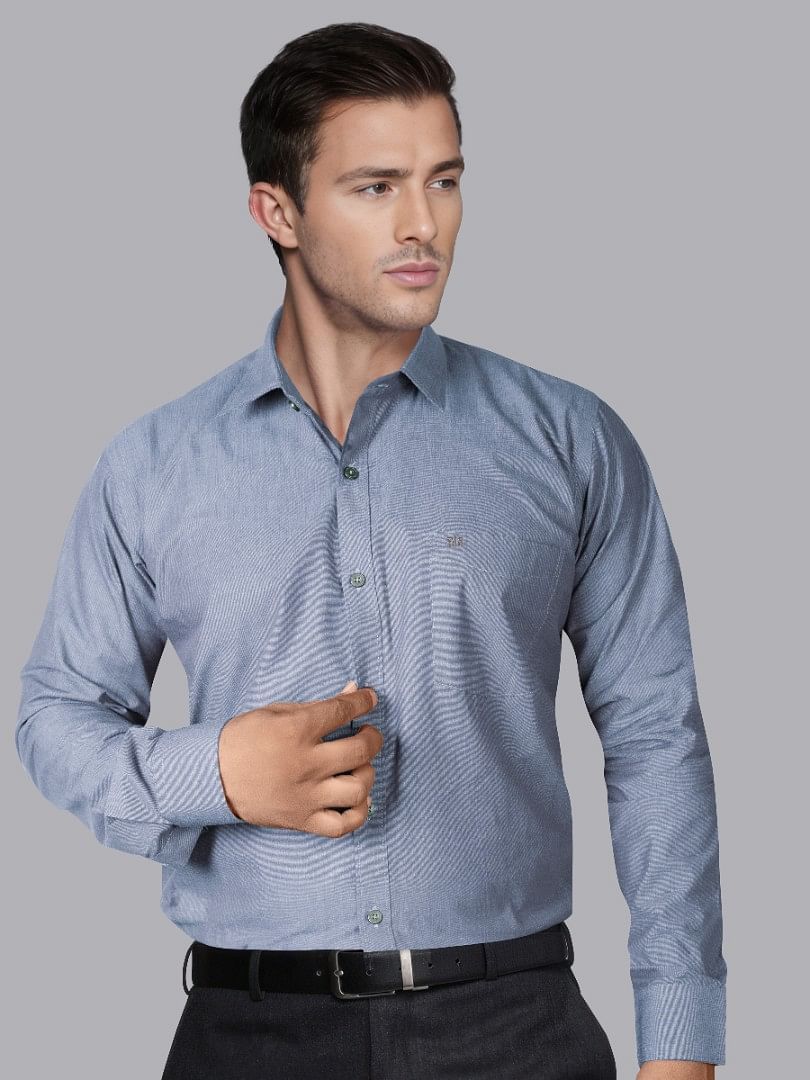 Authenzaa Men Formal Shirt ITFS030 Dark Grey 