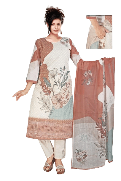 Authenzaa Women 3 Pcs Kurti Set ATKS015 Multi 